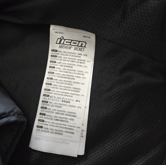 ICON Jet Black Riding Jacket - Picture 3 of 11
